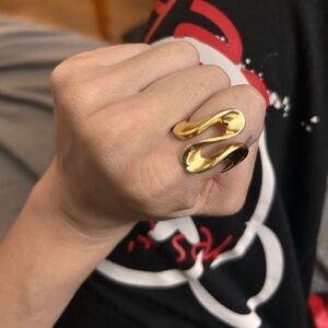 Gold Abstract Ring 14k